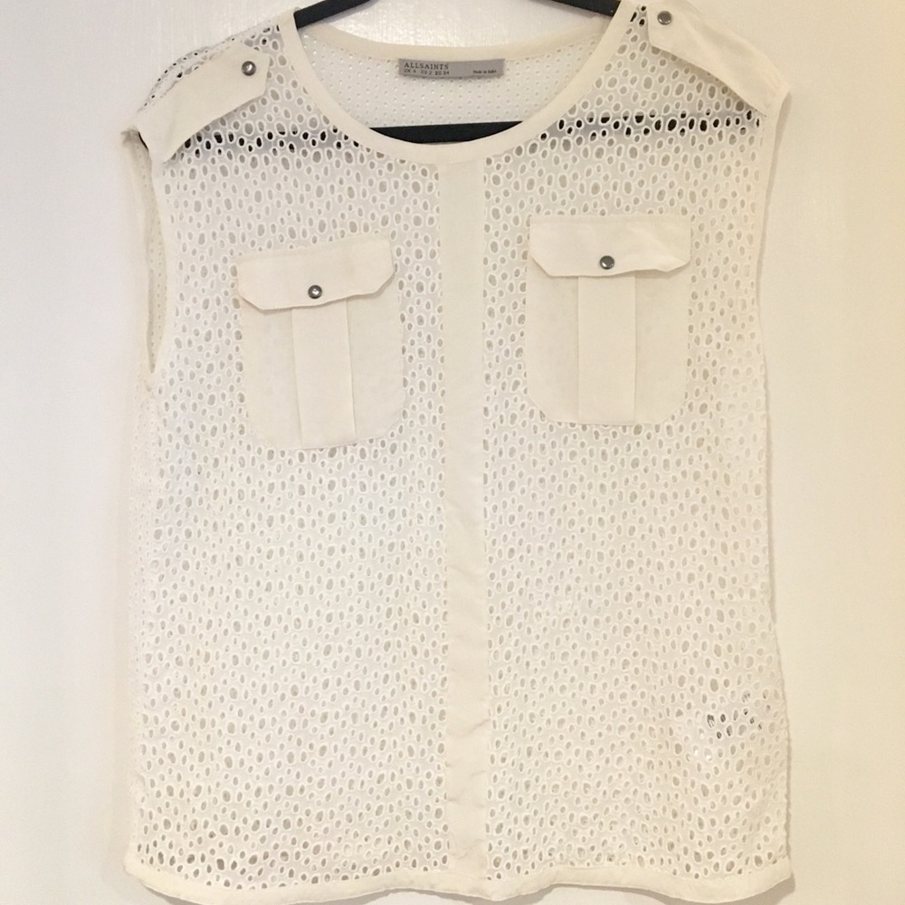 All Saints Eyelet Top